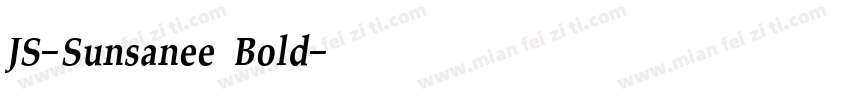 JS-Sunsanee Bold字体转换